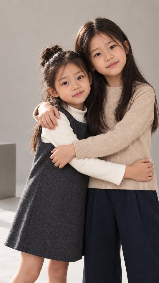 아동복 화보 촬영 이미지